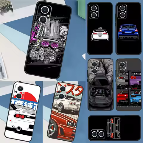 Sports Car JDM Drift Case For OPPO Reno 5Z 4Z 2Z 8T 3 4 5 6 7 8 Lite Find X5 X2 X3 Lite Neo X6 Pro P