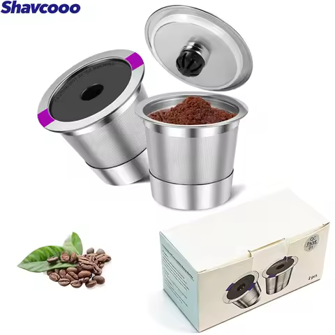 Shavcooo KC111 Eco-Friendly Portable Stainless Steel K Cup Keurig Reusable Single Hole Coffee Filter