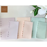 Colored refill paper for Planner notebook 6 holes A5/A6 40 sheets