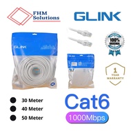 GLINK 30M/40M/50M CAT6 Cable High-Speed Ethernet LAN Cable (White)