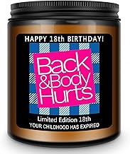 Homsolver Decorative 18th Birthday Celebration Scented Jar Candle