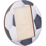 CREATCABIN Soccer Photo Frame 4"x6" Picture Frame Sport Themed Wooden Photo Frame Soccer Balls Photo