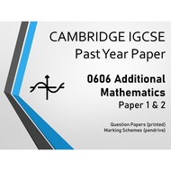 IGCSE Past Year Papers 0606 Additional Mathematics + FREE 1GB Pendrive Fast delivery Ready stock