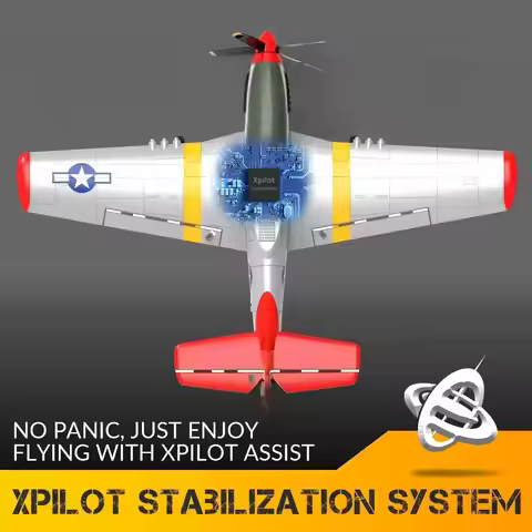 Top 5CH RC Plane P51D Mustang 2.4GHz 3D/6G Fixed-wing Aircraft Easy to Fly RTF Brushless Motor Fight