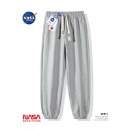 seluar tracksuit lelaki elgini tracksuit tracksuit man NASA Simple Couple Tie-up Wide-Leg Basketball