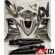 COVERSET BODYSET YAMAHA LC135 V4 - V7 DR NESCAFE EX 023 STRIPE SIAP TANAM FREE EMBLEM DADA