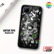 HP Latest Real Realme C15 Case Shiny Case - New Case Glossy C15 cellphone casing [GRVTY Motif] - Opp