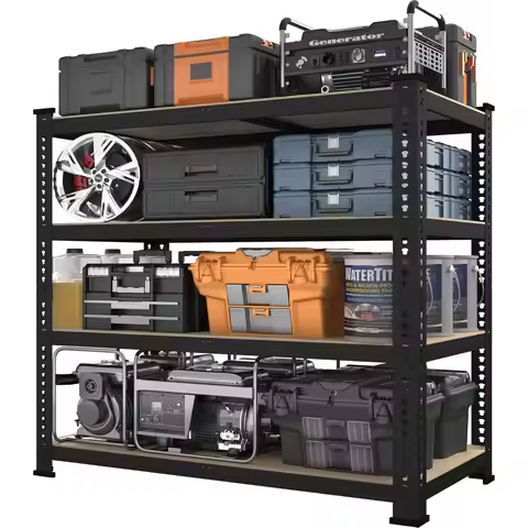 Heavy Duty Storage Shelves 40" W x 20" D x 60" H - 4-Tier Adjustable Metal Garage Shelving Unit, Sta