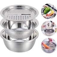 ⚡ 3pcs/set Stainless Steel Pot Set Double Bottom Soup Pot Nonmagnetic Cooking Multi Purpose Cookware Non Stick Pan Induction Cooker ⚡