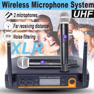 UHF Wireless Professional Microphone System Dual Channel Cordless Handheld Mic Karoke Speech Party supplies Microphone