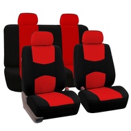 1 set / 9PCS car seat cover / Proton X50 X70 IRIZ Waja Wira SAGA Persona Perdana (Car seat cover / Sarung Kusyen Kereta) for 5-seater front and rear seats, fully enclosed fabric seat cover / all seasons Provided/Waterproof