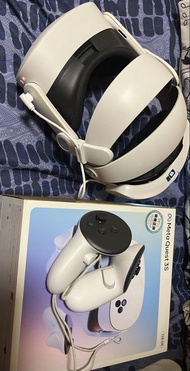 Meta Quest 3S 128GB 玩過一兩次 + 10000mAh續航舒適充電頭戴