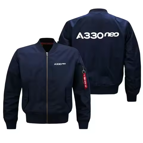 A330neo Flight Aviation Pilots Men Ma1 Bomber Jacket Coats