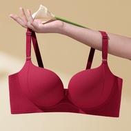 34-42BC Plus Size Deep V Three-Dimensional Seamless Push-Up Bra Glossy Soft Frameless Underwear Wome