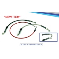 BRAIDED BRAKE HOSE (FIT BANJO 35° x REMOVABLE BANJO 90°)