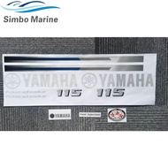 Decals Sticker Set For Yamaha 115 hp 4-Stroke Outboard Engine Reproduction