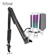 Gaming PC USB Microphone, Podcast Condenser Mic With Boom Arm, Pop Filter, Mute Button, For Streamin