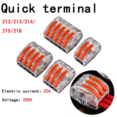 10pcs Quick Terminal Connector FM-212/ 213 /214 Hard And Soft Wire Parallel Connector Connector Pres