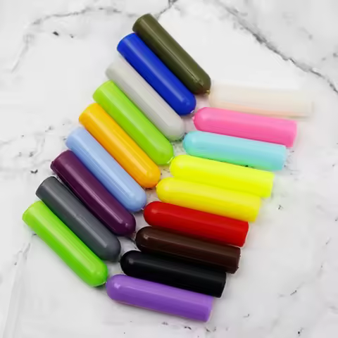 New 4Pcs Colorful Plastic Toe Shoelaces Round Bullet Head Head Luggage Clothing Rope Head Shoes Deco