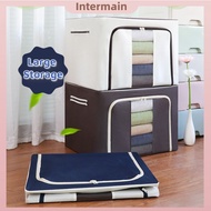 72L/100L Foldable Storage Box Clothes Organizer Waterproof Large Oxford Storage Box Stackable Storag