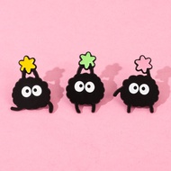3Pcs/Set Cute Soot Sprite Enamel Pin My Neighbor Totoro Spirited Away Anime Character Brooch
