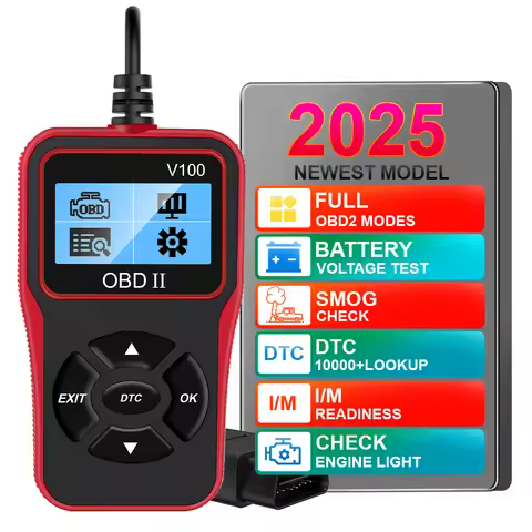 Car Diagnostic Tools OBD2 Code Reader V100 Plug and Play OBD 2 Scanner Digital Display Universal