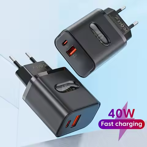 40W USB Type C Charger Dual Port QC4.0 PPS PD 20W Quick Fast Charging Mobile Phone Charger Adapter f
