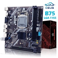 ZSUS B75เมนบอร์ด LGA 1155สก์ท็อปเมนบอร์ดสนับสนุน DDR3 RAM กับ NVME M.2อินเตอร์เฟซ USB3.0 SATA3.0