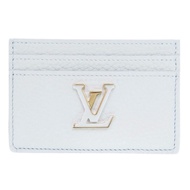 Unused Louis Vuitton Porte Carte Capucines Taurillon Leather IC Chip Blue Olympus Card Case LV 0843 
