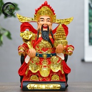 Patung Dewa Kekayaan Merah Resin Fiberglass God of Wealth Cina Patung Dewa Kekayaan Emas Dewa Kekaya