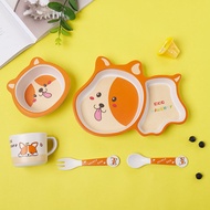 Bamboo Fiber Cartoon Children's Tableware Set IQ0H