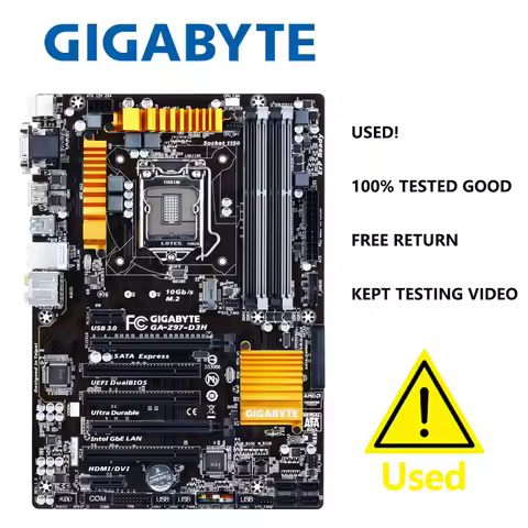 GIGABYTE GA-Z97-D3H LGA 1150 Intel Z97 HDMI SATA 6Gb/s USB 3.0 ATX Intel Motherboard