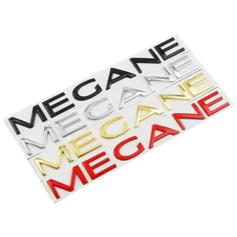 3D Car Metal Trunk Letters Words Logo Emblem Badge Decals Sticker For Renault Megane 1 2 3 4 5 RS GT