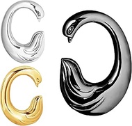Unique Swan Ear Weights Heavy Hangers for Ear Tunnels Cute Stainless Steel Ear Stretching Kits Dangl