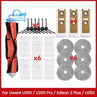 25PCS for  U200/U200 Pro/ 2 Plus/U250 Vacuum Cleaner Brush HEPA Filter Mop Cloth Dust Bag Replacemen