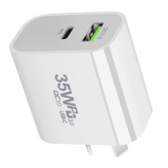 PD35W Fast Charging Wall Charger with Dual Output Ports, A+C 35W Fast Charger