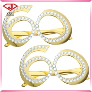 🎉 2pcs 60th Birthday Eyewear Photo Booth Accessories for Celebration