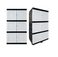 Plastic Storage Cabinet/Wardrobe/Almari Baju/Almari Serbaguna 3 Level Putih/White
