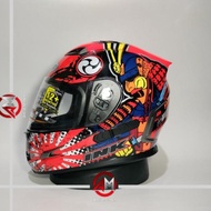 Bs HELN INK STEALTH SAMURAI DOUBLE VISOR FULL FACE
