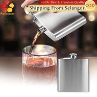 Portable 8oz Whiskey Flask Stainless Steel Hip Flask Botol Flask