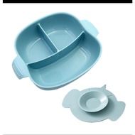 Baby food plate pp compartment bowl suction blw eating tableware