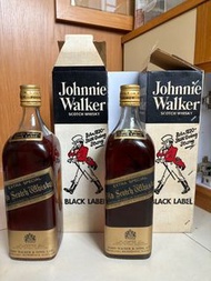 70年代 極罕有舊裝 黑牌 Johnnie Walker black label old scotch whisky 760ml 43%