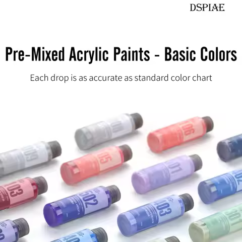DSPIAE XG Series 50ML Water-based Pre-Mixed Acrylic Paints Basic Colors for Gundam Scale Model Color