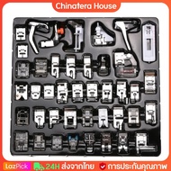 42Pcs Janome Singer Home Brotherอุปกรณ์เย็บผ้าฟุตชุดจักรเย็บผ้าที่กดเท้า