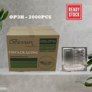 【1 Carton】OP3H Benxon OP-3H Plastic Tray Bakery Disposable Plastic Clear Food Box - Bekas Makanan