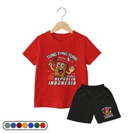 Indonesian Independence Anomaly Edition Children's Suit T-shirt Tung2 Sahur Trarelo Augustan Age 2-1