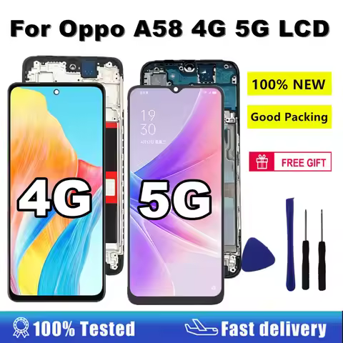 For Oppo A58 4G 5G LCD Display Touch Screen Digitizer Assembly Replacement For Oppo A58 5G (China) D