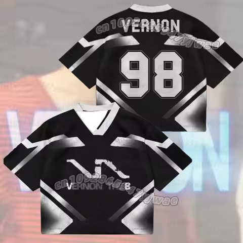 26 new Women Short Sleeve T-Shrit The8 Vernon V8 First Mini Album Seventeen Mixed Mesh Jersey Gift F