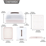 Chefmade Vàng sâm banh 13 Inch không dính Khay nướng bánh Với Giá để nguội Bánh nướng bánh mỳ Net Cộ