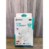 TC SIKENAI KE-03T-EU 15W FAST CHARGER KIT + CABLE TYPE C